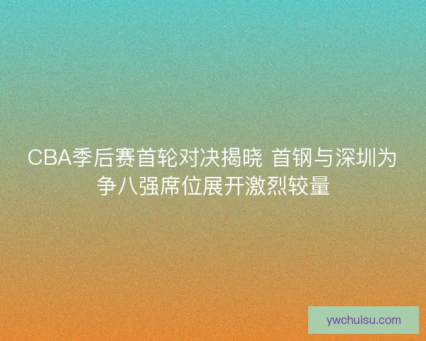 CBA季后赛首轮对决揭晓 首钢与深圳为争八强席位展开激烈较量